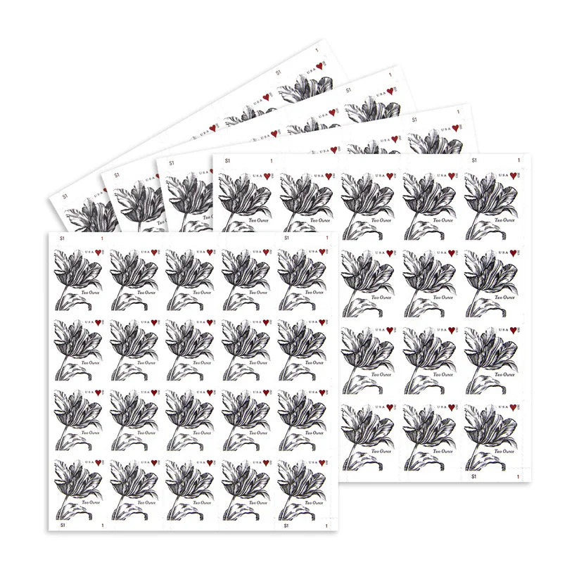 Two-Ounce Stamps 2015 Tulip-Wedding Invitation, First-Class Postage