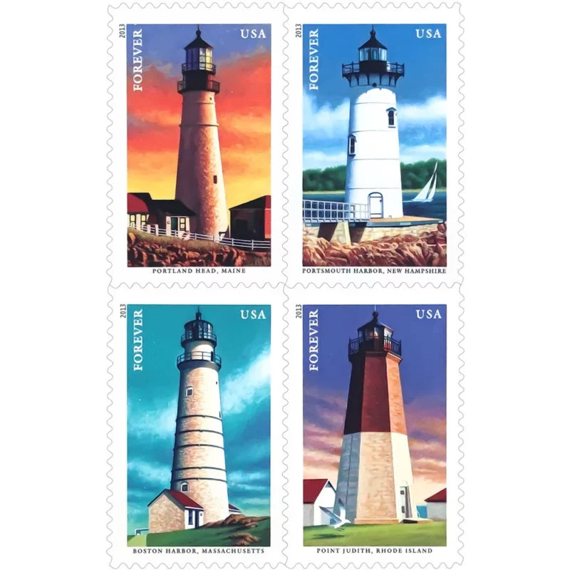 Forever Stamps 2013 Mid Atlantic Lighthouses-First-Class Postage