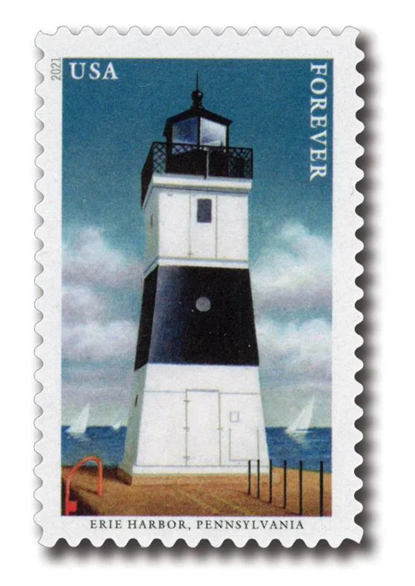 Forever Stamps 2021 Mid-Atlantic Lighthouses-Coastal Collection, First-Class Postage