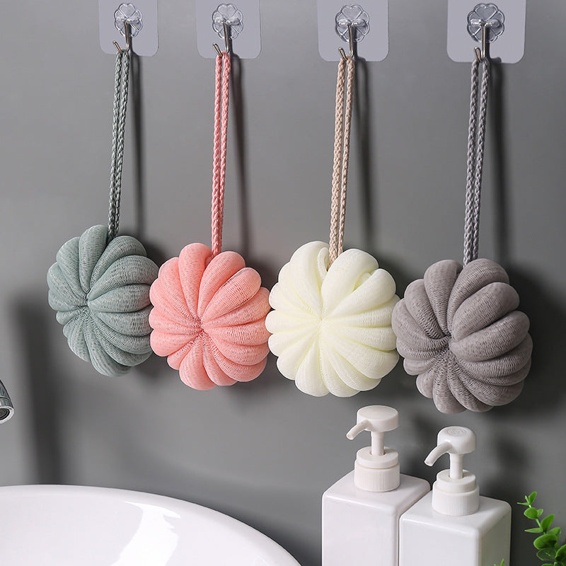 Japanese Style Large 50g Bath Flower Ball Loofah – Soft Exfoliating Shower Sponge, Rich Foam Mesh Bath Pouf, Gentle Body Scrubber 10cm