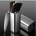 Large Capacity Kitchen Tool Holder & Knife Storage Rack with Drain Tray – Multifunctional Utensil Organizer, Rust-Resistant Stainless Steel & PP