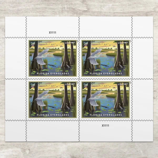 Priority Mail $9.65 Stamps 2023 Florida Everglades-Scenic Landscape, Priority Mail Rate