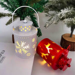 Christmas LED Candle Lantern Lights – Nordic Style Electronic Wind Lantern, Holiday Home Decoration for Christmas & Halloween