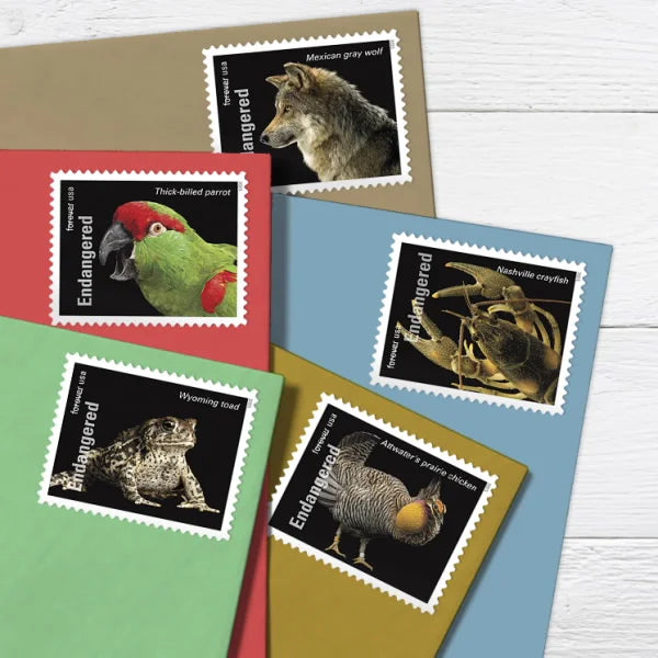 Forever Stamps 2023 Endangered Species-Wildlife Conservation, First-Class Postage