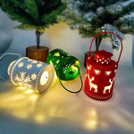 Christmas LED Candle Lantern Lights – Nordic Style Electronic Wind Lantern, Holiday Home Decoration for Christmas & Halloween