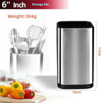 Large Capacity Kitchen Tool Holder & Knife Storage Rack with Drain Tray – Multifunctional Utensil Organizer, Rust-Resistant Stainless Steel & PP