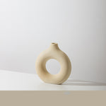 Modern Biscuit Vase Frosted Porcelain Flower Arranging Decor – Minimalist Nordic Style Home Ornament