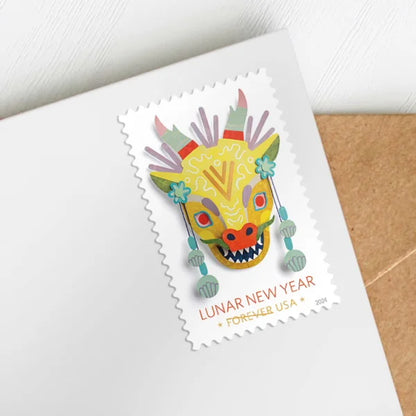 Forever Stamps 2024 Lunar New Year Dragon-Holiday Celebration, First-Class Postage