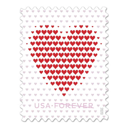 Forever Stamps 2020 Made of Hearts-Love Message, First-Class Postage