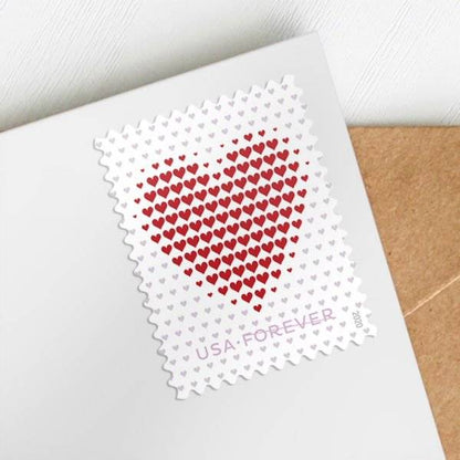 Forever Stamps 2020 Made of Hearts-Love Message, First-Class Postage
