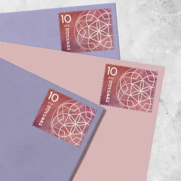 $10 Stamps 2023 Floral Geometry-Art Collection, High Value Postage