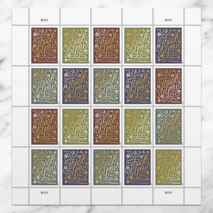 Forever Stamps 2020 Thank You-Appreciation Greeting, First-Class Postage