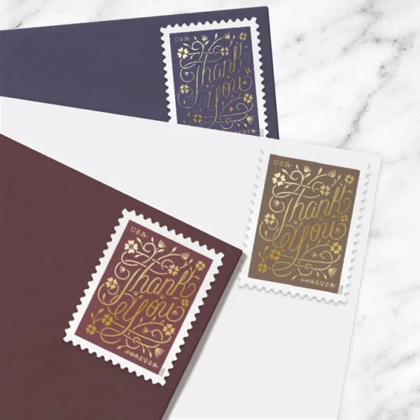 Forever Stamps 2020 Thank You-Appreciation Greeting, First-Class Postage