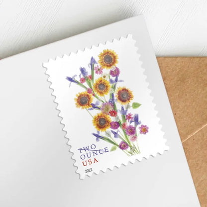 Two-Ounce Stamps 2022 Sunflower Bouquet-Wedding Invitation, First-Class Rate