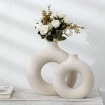 Modern Biscuit Vase Frosted Porcelain Flower Arranging Decor – Minimalist Nordic Style Home Ornament