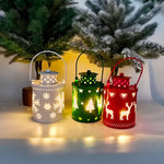 Christmas LED Candle Lantern Lights – Nordic Style Electronic Wind Lantern, Holiday Home Decoration for Christmas & Halloween