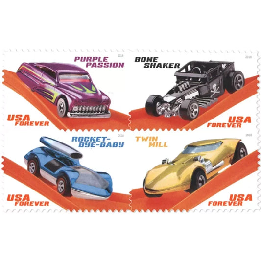 Forever Stamps 2018 Hot Wheels-Classic Toys Series, First-Class Postage