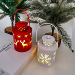 Christmas LED Candle Lantern Lights – Nordic Style Electronic Wind Lantern, Holiday Home Decoration for Christmas & Halloween
