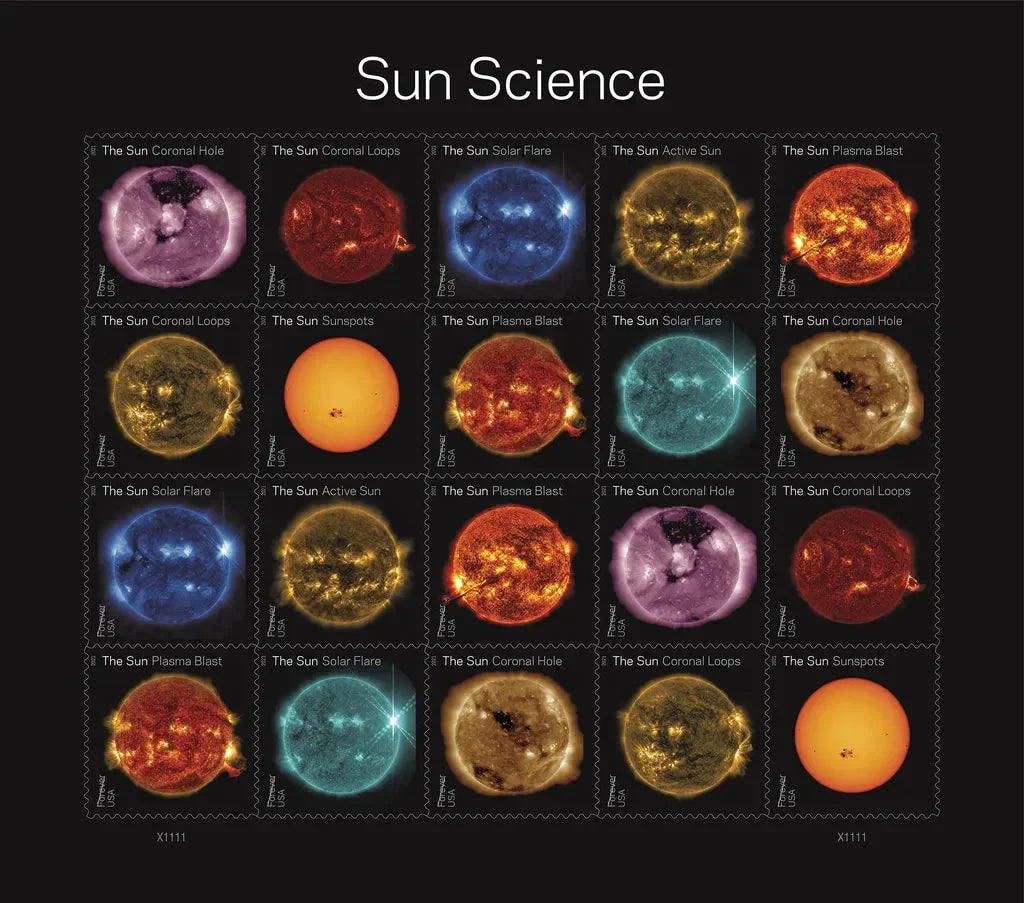 Forever Stamps 2021 Sun Science-Educational Nature Series, First-Class Postage