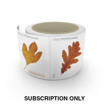 Postcard Rate Stamps 2025 Autumn Leaves-Nature Series, First-Class Rate