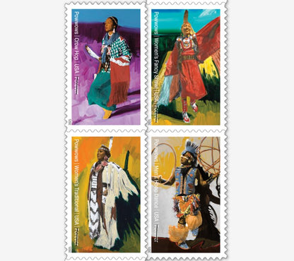 Forever Stamps 2025 Powwows-Celebrating Native American Culture, Cultural Heritage, First-Class Postage