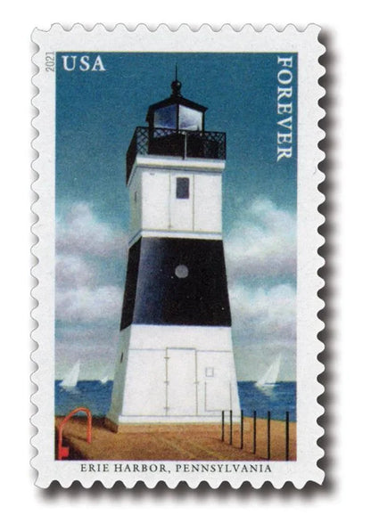 Forever Stamps 2021 Mid-Atlantic Lighthouses-Coastal Collection, First-Class Postage