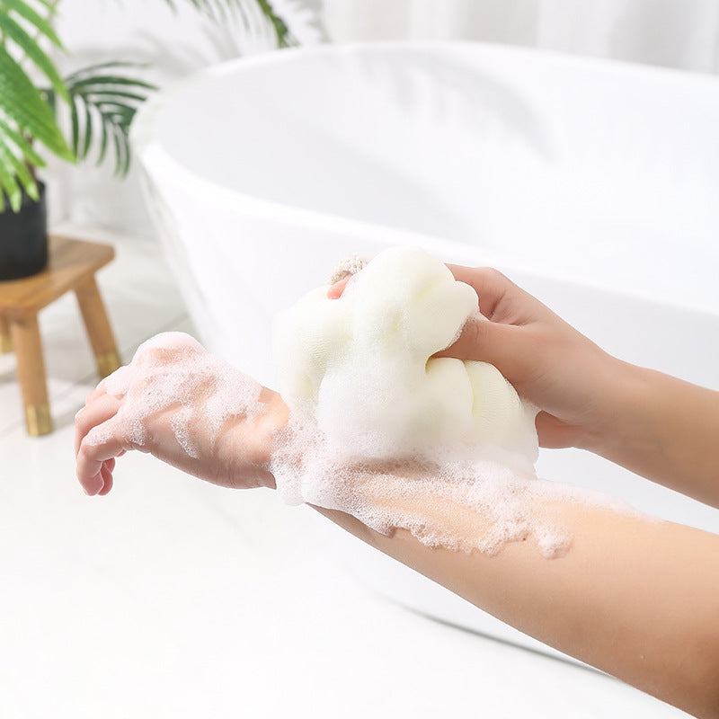 Japanese Style Large 50g Bath Flower Ball Loofah – Soft Exfoliating Shower Sponge, Rich Foam Mesh Bath Pouf, Gentle Body Scrubber 10cm
