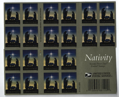 Forever Stamps 2016 Nativity-Traditional Christmas Scene, First-Class Postage