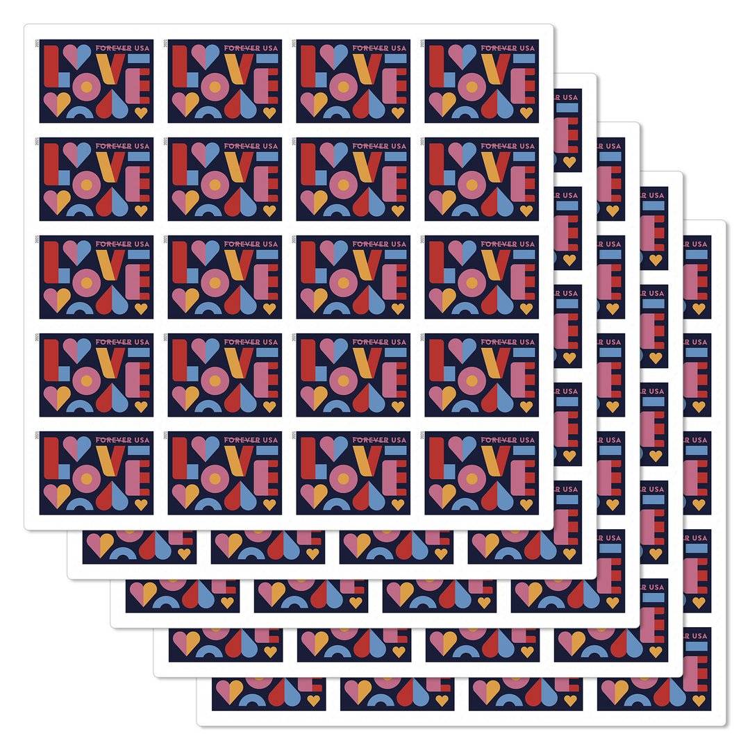 Forever Stamps 2021 Love-Love & Celebration, First-Class Postage