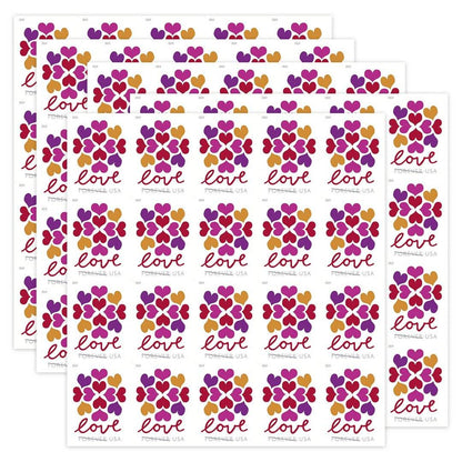 Forever Stamps 2019 Hearts Blossom-Love Message, First-Class Postage