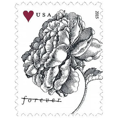 Forever Stamps 2015 Vintage Rose-Wedding Invitation & Love Celebration, First-Class Postage
