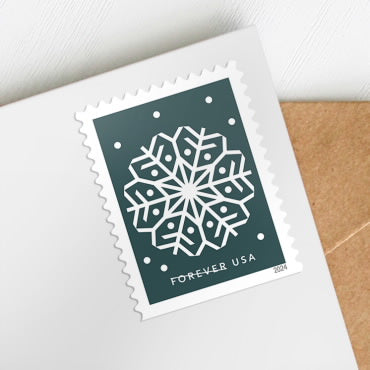Forever Stamps 2024 Holiday Snowflake-Winter Celebration, First-Class Postage