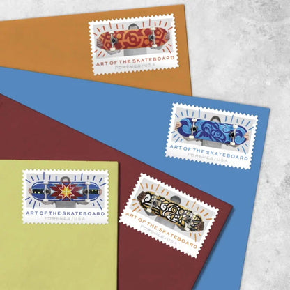 Forever Stamps 2023 Art of the Skateboard-Contemporary Art Collection, First-Class Postage